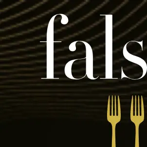 Restaurantführerkarte mit schwarzem Hintergrund und weißem Text: falstaff 95 Punkte Restaurant Guide